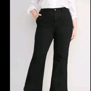 Old Navy Black Kicker Boot-Cut Extra High Rise Pants